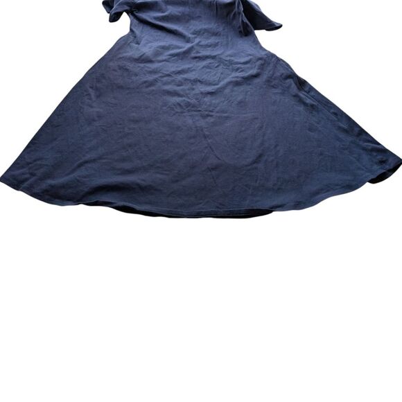 Navy Blue  Short Sleeve Flared T Shirt Dress With Pockets M - Picture 7 of 8